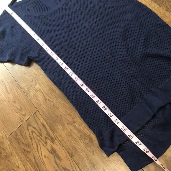 RAG & BONE mesh navy blue scoop neck short sleeve net shirt size SMALL - Picture 4 of 12